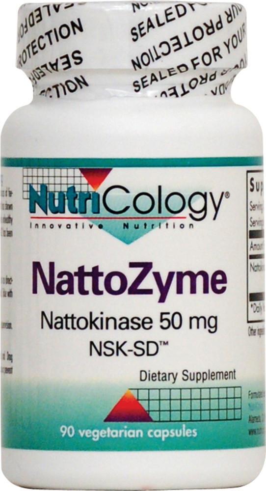 NutriCology NattoZyme -- 50 мг -- 90 вегетарианских капсул Nutricology