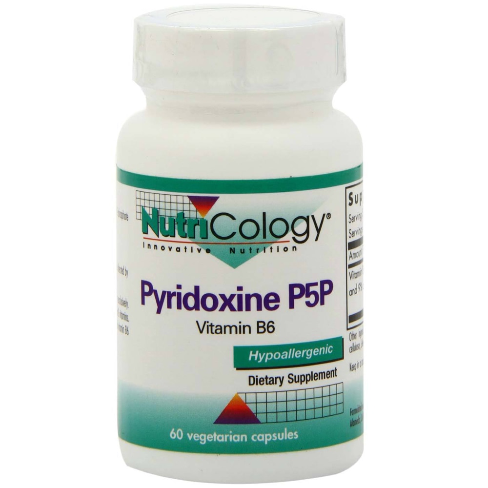 Pyridoxine P5P Vitamin B6 -- 60 Vegetarian Capsules (Вегетарианские капсулы) Nutricology