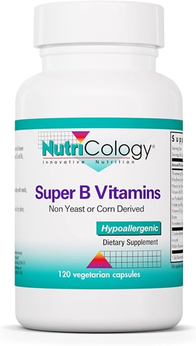 Super B Vitamins Non Yeast or Corn Derived -- 120 Vegetarian Capsules (Вегетарианские капсулы) Nutricology