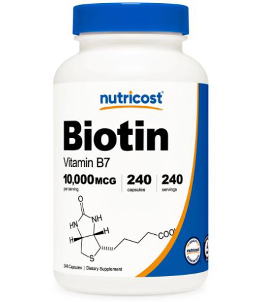 Биотиновые капсулы Nutricost – 10000 мкг – 240 капсул Nutricost