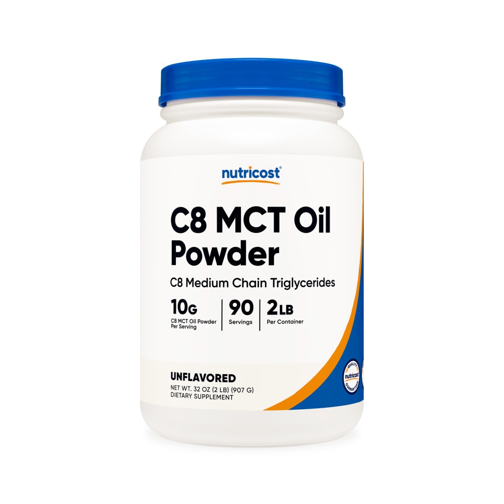 C8 MCT Oil Powder (Порошок) Unflavored (Без вкуса) -- 2 lbs Nutricost