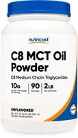 C8 MCT Oil Powder (Порошок) Unflavored (Без вкуса) -- 2 lbs Nutricost