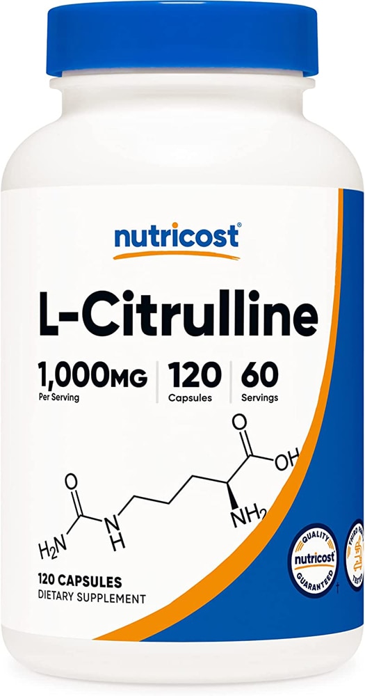 Nutricost L-цитруллин – 1000 мг – 120 капсул на порцию Nutricost