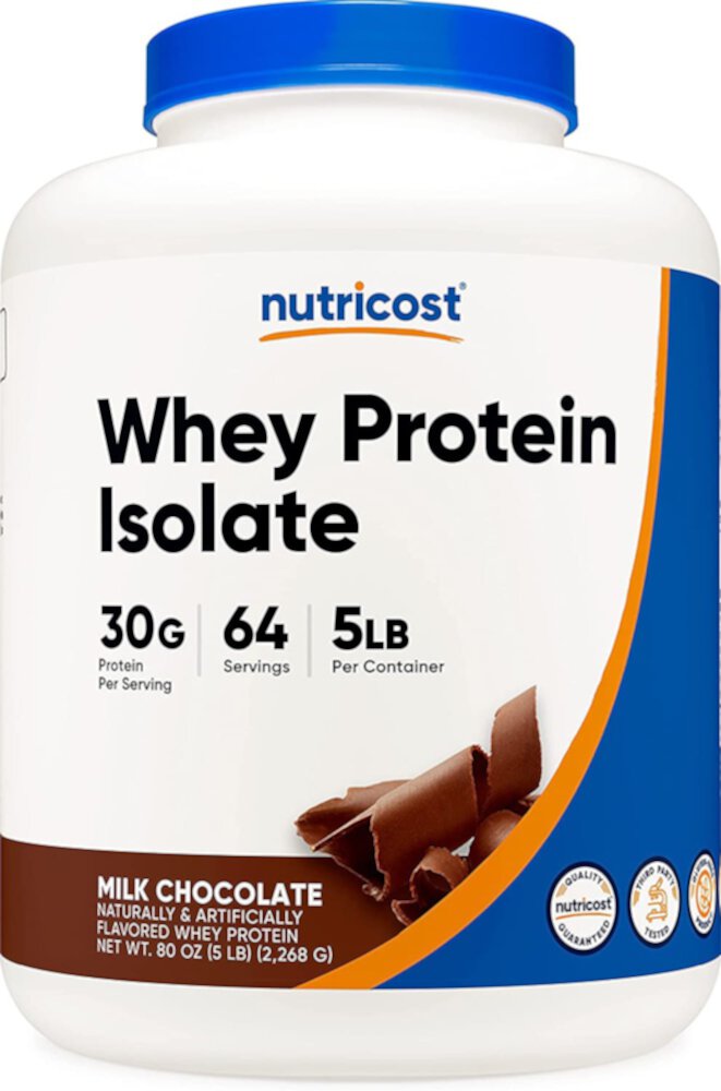 Молочный шоколад с изолятом сывороточного протеина Grass-Fed -- 5 фунтов Nutricost