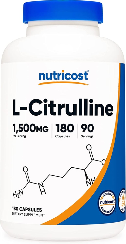 L-Citrulline Capsules (Капсулы) -- 1500 mg - 180 Capsules Nutricost