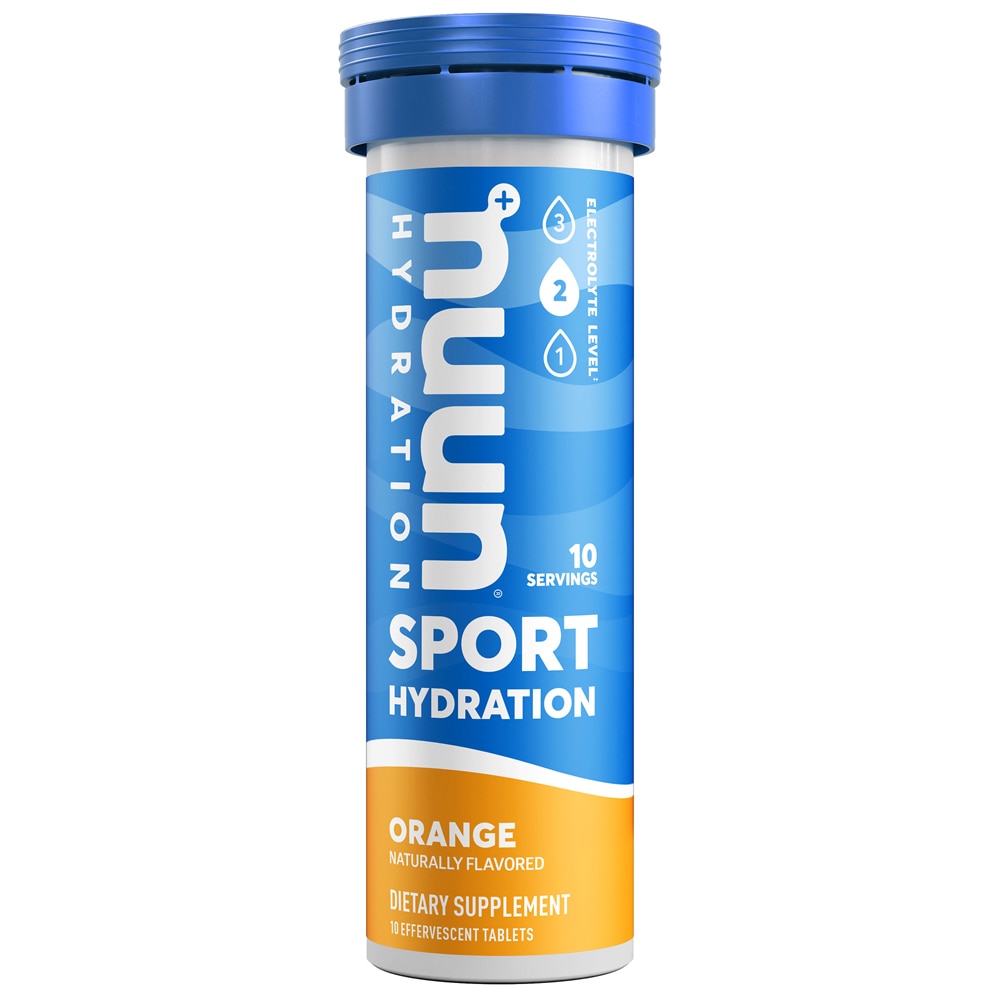 Sport Hydration, один тюбик, оранжевый, 10 таблеток NUUN