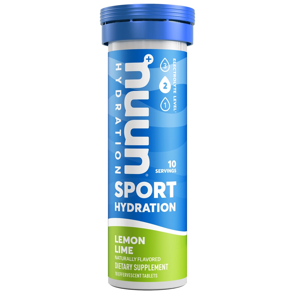 Sport Hydration, один тюбик с лимоном и лаймом, 10 таблеток NUUN