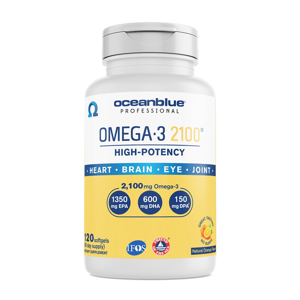 Professional Omega-3 2100 High Potency Natural Orange -- 120 Softgels (Мягкие капсулы) Oceanblue