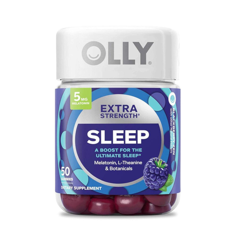 Жевательные конфеты для сна Extra Strength Blackberry Zen — 50 жевательных конфет OLLY