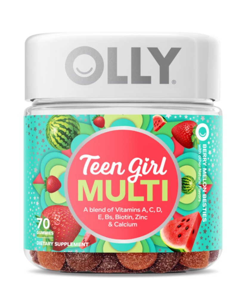 Teen Girl Multi Berry Melon Besties -- 70 Gummies (Жевательные конфеты) OLLY