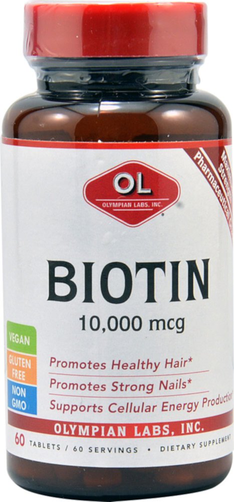 Biotin -- 10000 mcg - 60 Tablets (Таблетки) Olympian Labs