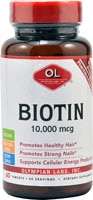 Biotin -- 10000 mcg - 60 Tablets (Таблетки) Olympian Labs