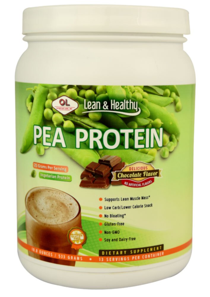 Lean and Healthy Pea Protein Chocolate -- 13 Servings (Порции) Olympian Labs