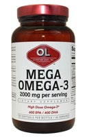 Mega Omega-3 Fish Oils -- 120 Softgels (Мягкие капсулы) Olympian Labs