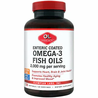 Enteric Coated Omega-3 Fish Oil -- 2000 mg - 120 Softgels (Мягкие капсулы) Olympian Labs