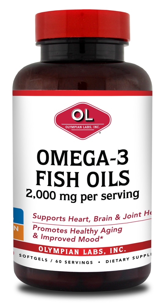 Omega-3 Fish Oils -- 2000 mg - 120 Softgels (Мягкие капсулы) Olympian Labs