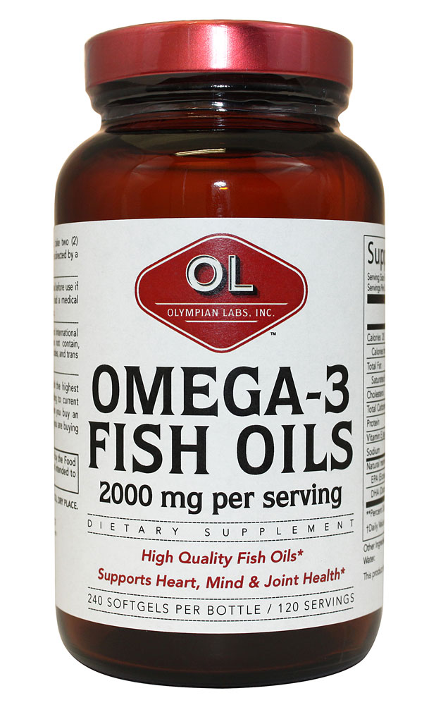 Omega-3 Fish Oils -- 2000 mg - 240 Softgels (Мягкие капсулы) Olympian Labs