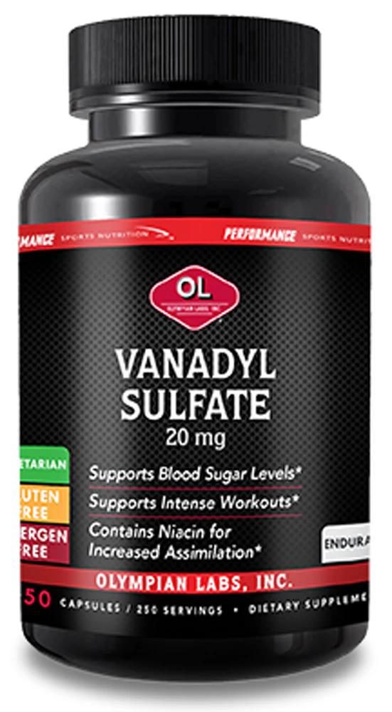 PSN Vanadyl Sulfate -- 20 mg - 250 Capsules (Капсулы) Olympian Labs