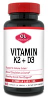 Vitamin K2 + D3 -- 60 Capsules (Капсулы) Olympian Labs