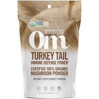 Certified Organic Mushroom Powder (Порошок) Turkey Tail -- 3.5 oz (Унции) OM