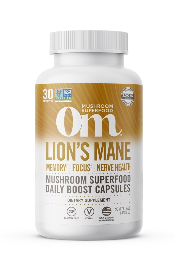 Lion's Mane Superfood Capsule -- 667 mg - 90 Vegetarian Capsules (Вегетарианские капсулы) OM