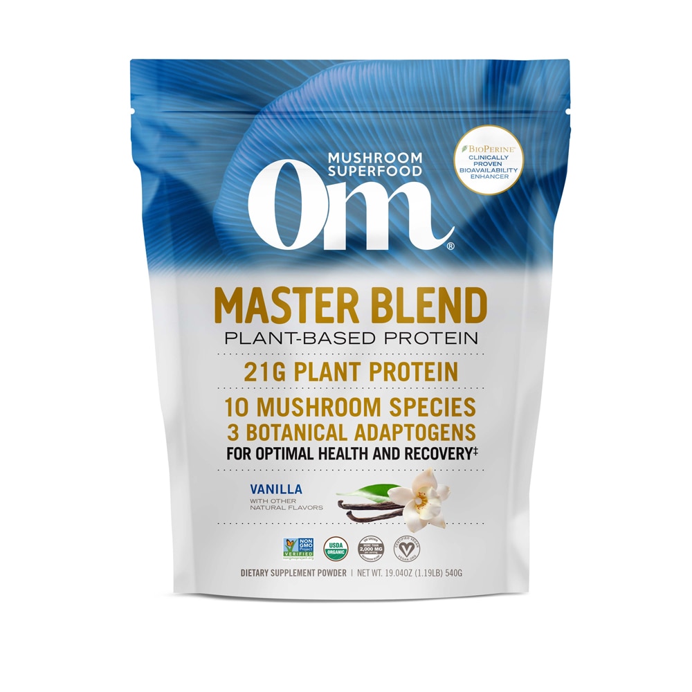 OM Organic Master Blend Растительный протеин со сливочной ванилью — 19,04 унции OM