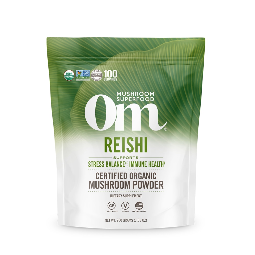 Reishi Mushroom Superfood Powder (Порошок) -- 7.05 oz (Унции) OM