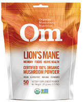 Organic Mushroom Nutrition Supplement Powder (Порошок) - Lions Mane -- 3.5 oz (Унции) OM