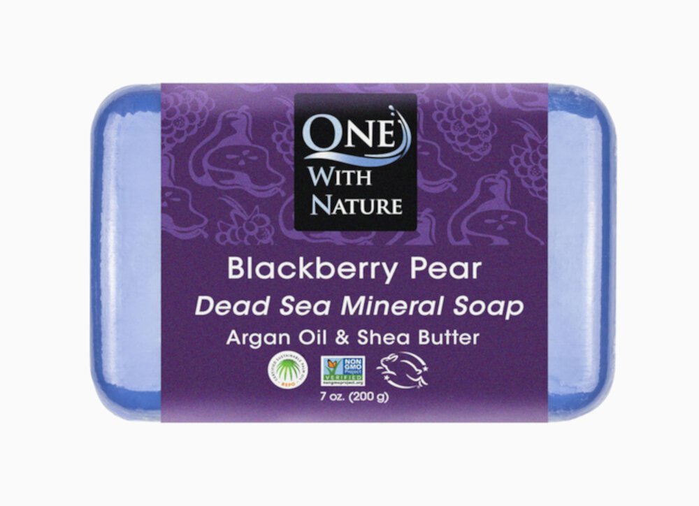 Мыло Dead Sea Minerals Blackberry Pear — 7 унций One with Nature