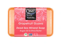 Dead Sea Mineral Bar Soap Grapefruit Guava -- 7 oz One with Nature