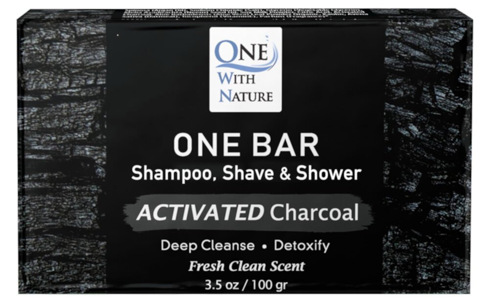 One With Nature Grooming Bar Detox Активированный уголь — 3,5 унции One with Nature