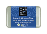 Dead Sea Mineral Bar Soap French Green Clay -- 7 oz One with Nature