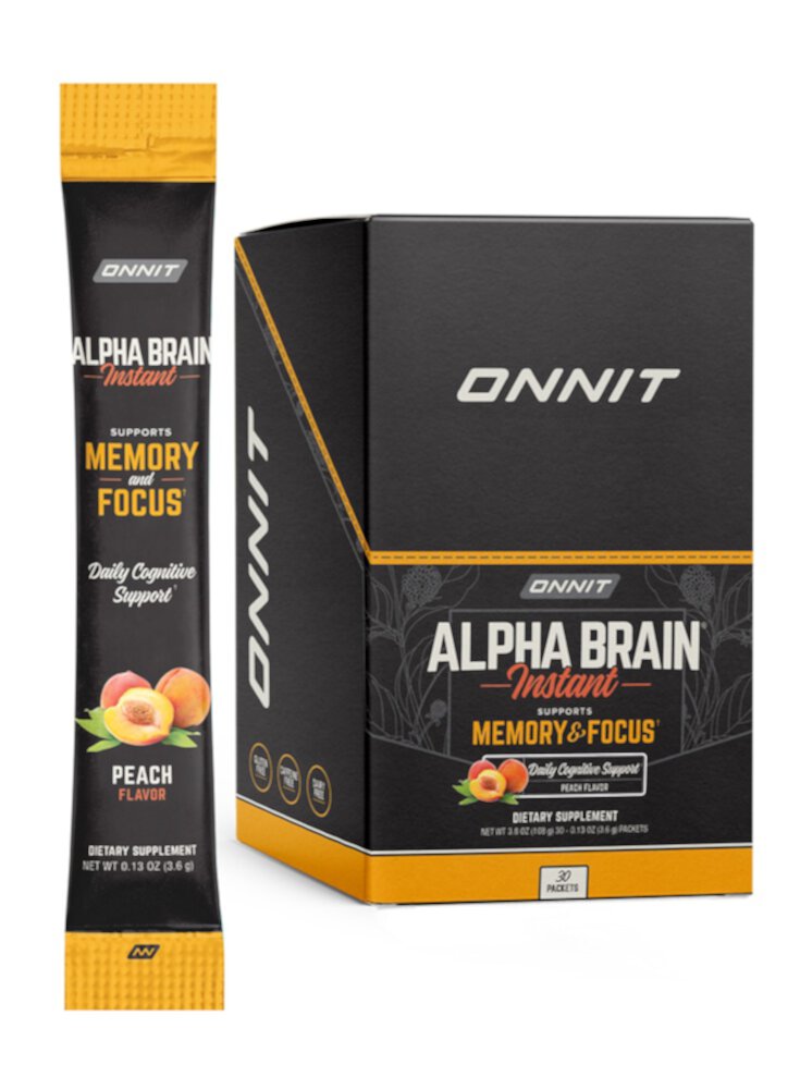 Alpha Brain Instant - Memory & Focus Peach - 30 пакетиков Onnit