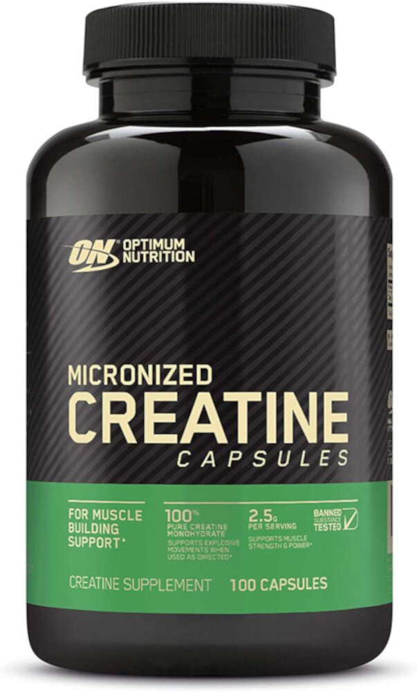 Микронизированный Креатин - 2.5г - 100 капсул - Optimum Nutrition Optimum Nutrition