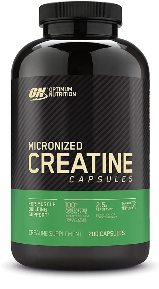 Микронизированные капсулы креатина — 200 капсул Optimum Nutrition