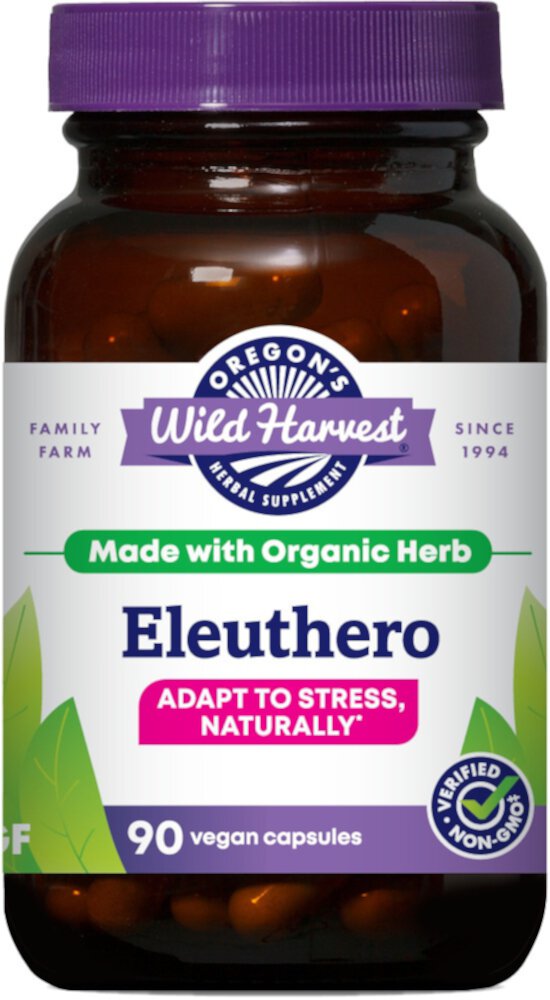 Organic Eleuthero -- 90 Vegan Capsules (Веганские капсулы) Oregon's Wild Harvest