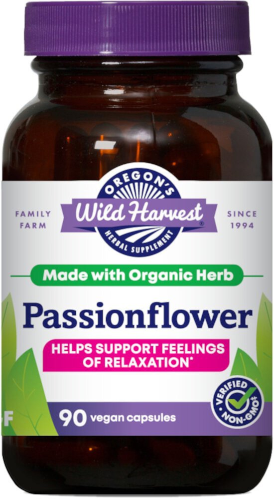 Passionflower -- 90 Vegan Capsules (Веганские капсулы) Oregon's Wild Harvest