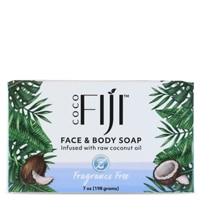 Органическое мыло Fiji с кокосовым маслом для лица и тела без запаха -- 7 унций Organic Fiji