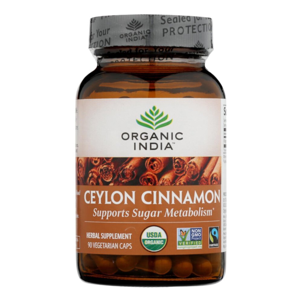 Ceylon Cinnamon -- 90 Vegetarian Caps Organic India