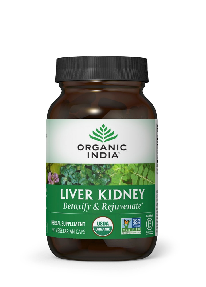 Liver Kidney Detoxify and Rejuvenate -- 90 Vegetarian Capsules (Вегетарианские капсулы) Organic India