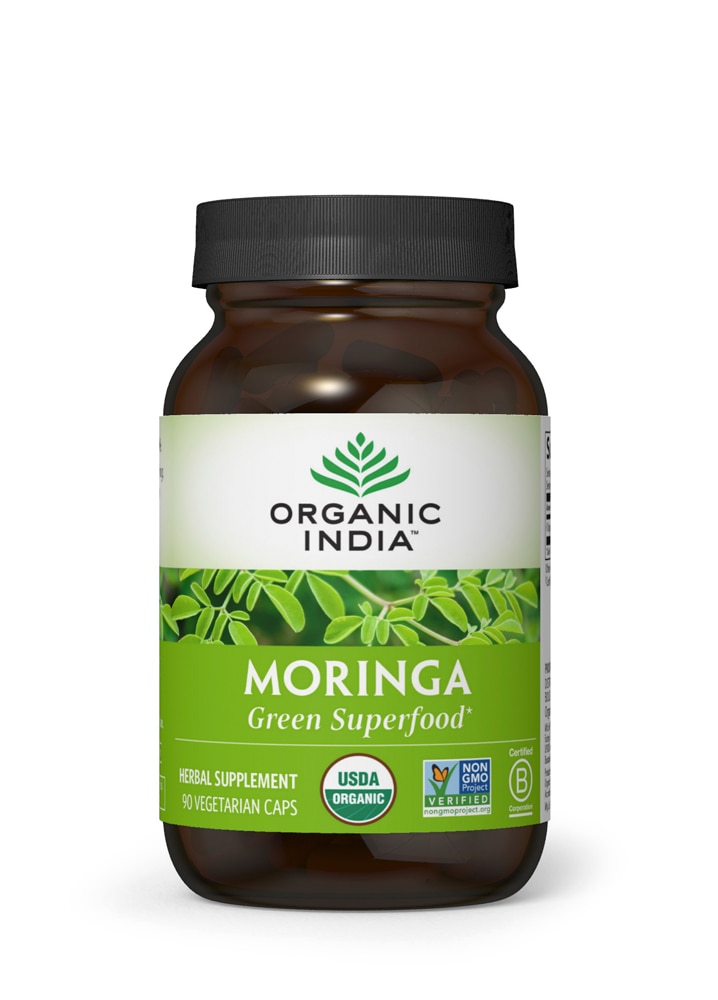 Moringa -- 90 Veg Capsules (Вегетарианские капсулы) Organic India