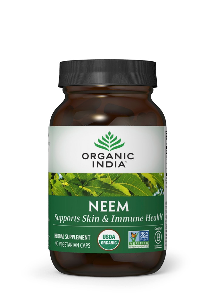 Neem -- 90 Vegetarian Capsules (Вегетарианские капсулы) Organic India