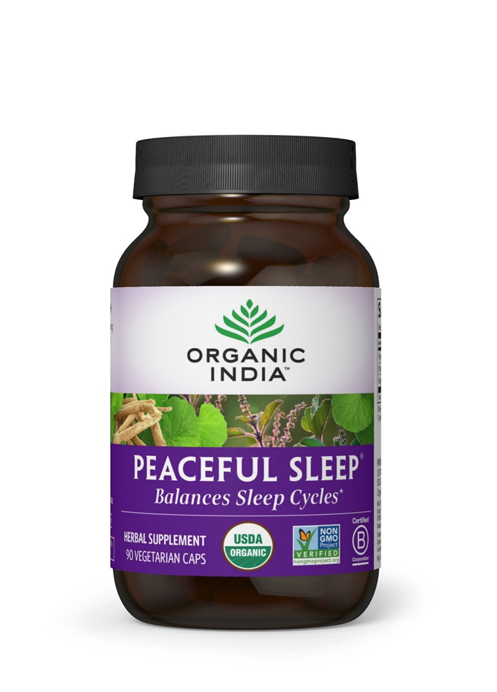 Peaceful Sleep™ -- 90 Vegetarian Capsules (Вегетарианские капсулы) Organic India