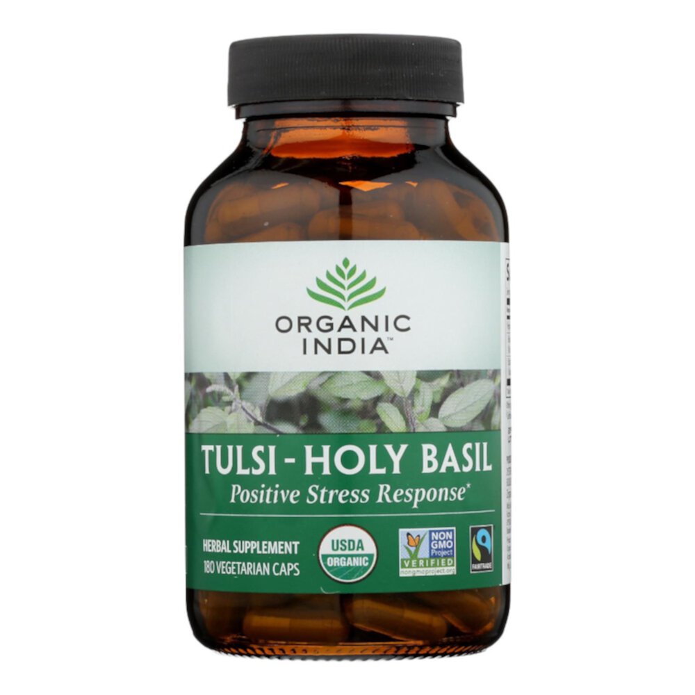 Tulsi - Holy Basil -- 180 Vegetarian Caps Organic India