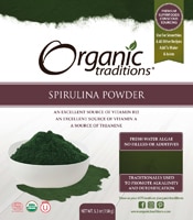 Порошок спирулины Organic Traditions -- 5,3 унции Organic Traditions