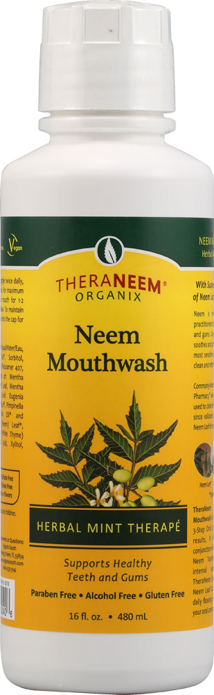 Травяная мятная терапия для полоскания рта Ним, 16 жидких унций TheraNeem