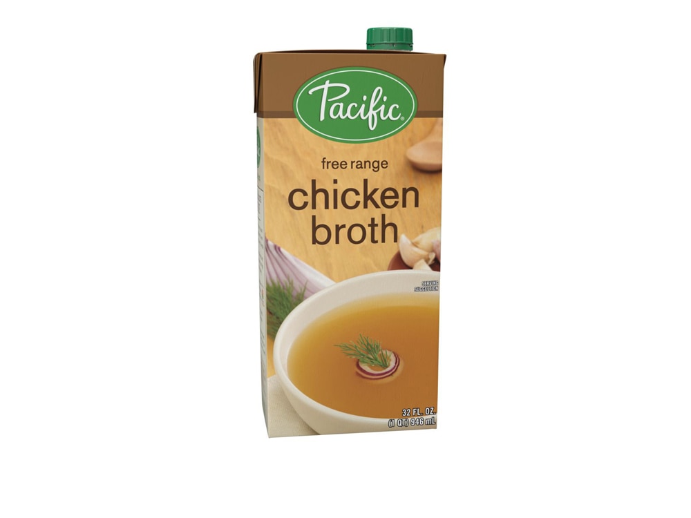 Free Range Broth Chicken -- 32 fl oz (Жидкие унции) Pacific Foods