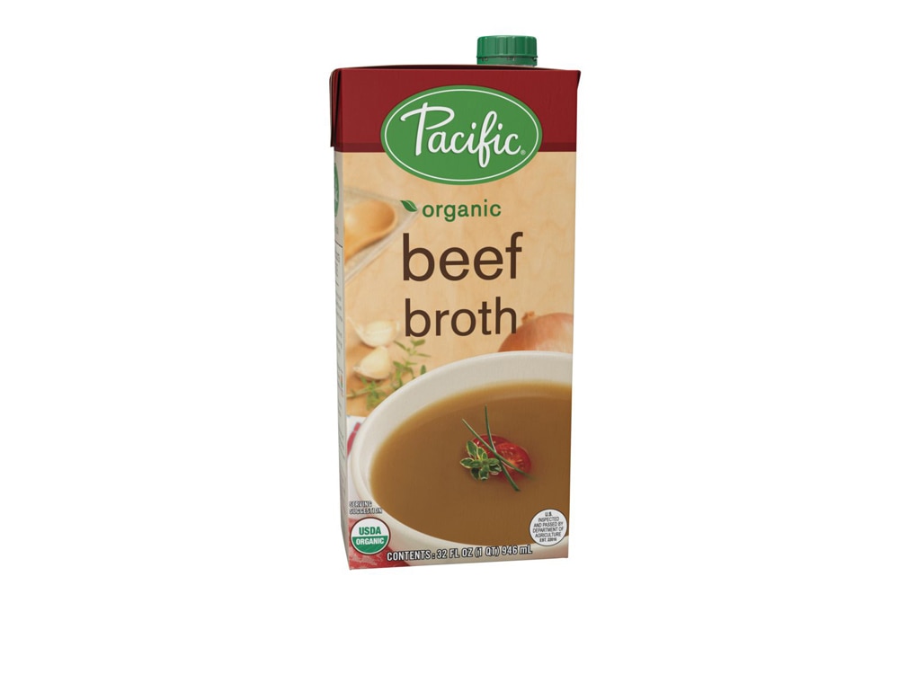 Organic Broth Beef -- 32 fl oz (Жидкие унции) Pacific Foods