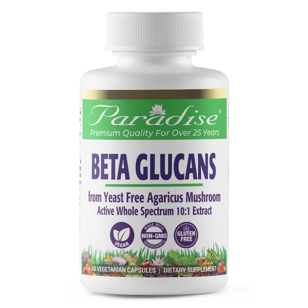 Beta Glucans Yeast Free -- 60 Vegetarian Capsules (Вегетарианские капсулы) Paradise Herbs