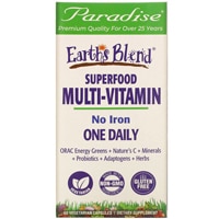 Paradise Herbs Earth's Blend Superfood Мультивитамины без железа - 60 вегетарианских капсул Paradise Herbs